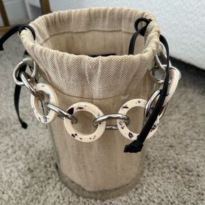 Zara Transparent Bucket Bag with Cloth Pouch